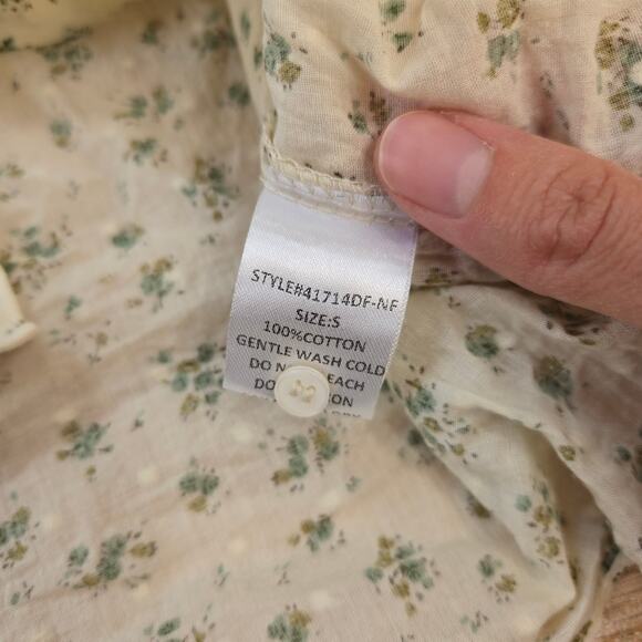 Neuflora Autumn Springs Blouse Floral Button Down feminine - Picture 5 of 9